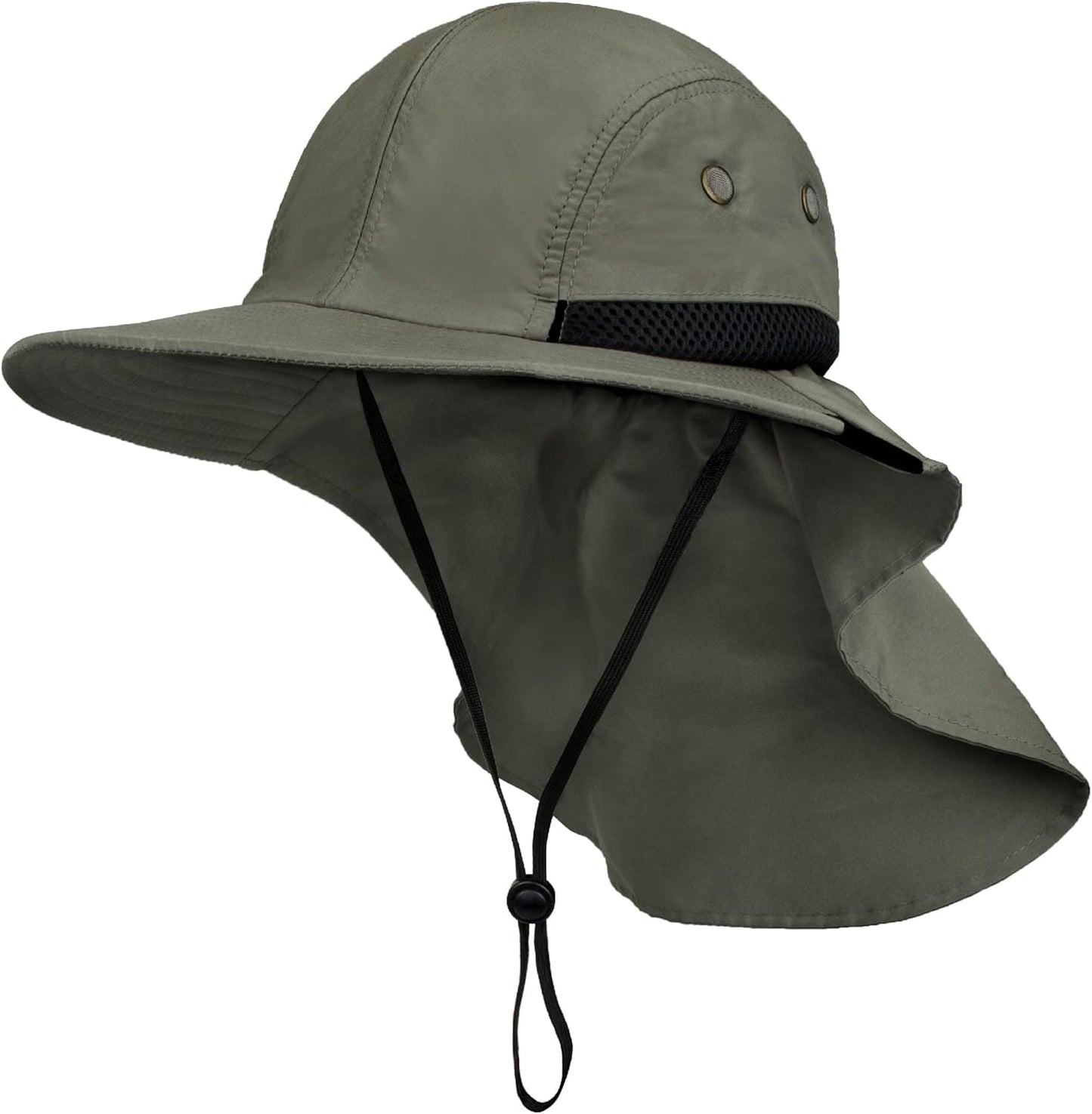 Sun Hat for Men, Wide Brim Fishing Hat Neck Flap Cover Men, Women, Hiking, Camping, Sun Protection UV, Gardening