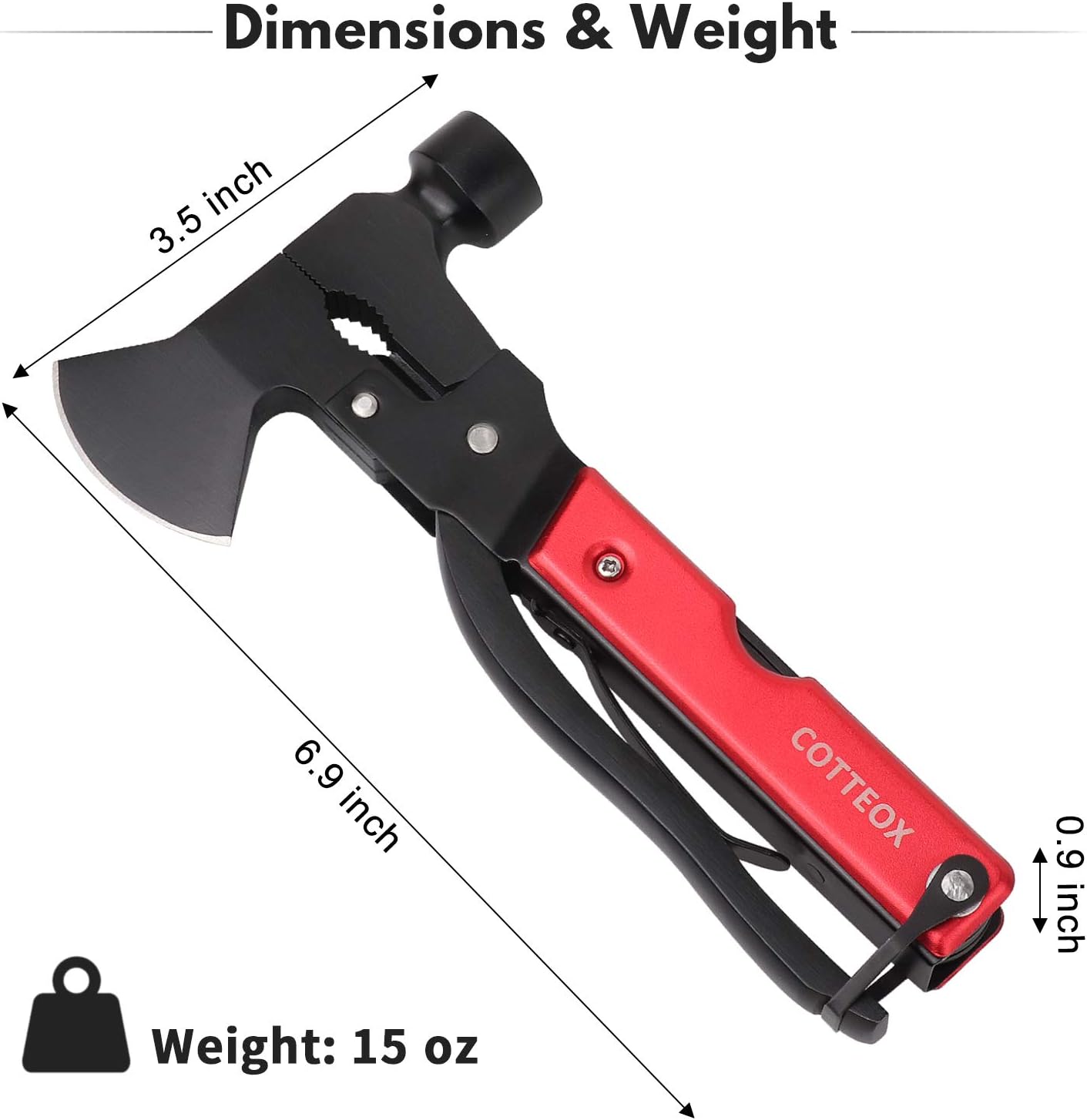 Gifts for Dad Him Men Fathers Grandpa Husband Boyfriend Women, Unique Anniversary Christmas Birthday Gift Multitools Camping Hatchet Stainless Steel