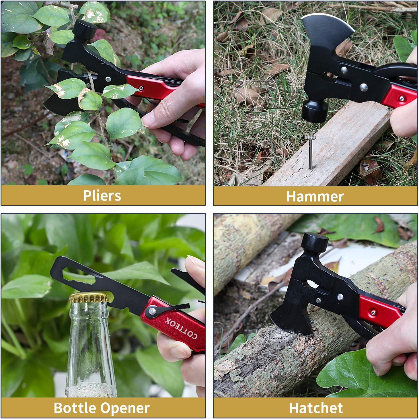 Gifts for Dad Him Men Fathers Grandpa Husband Boyfriend Women, Unique Anniversary Christmas Birthday Gift Multitools Camping Hatchet Stainless Steel