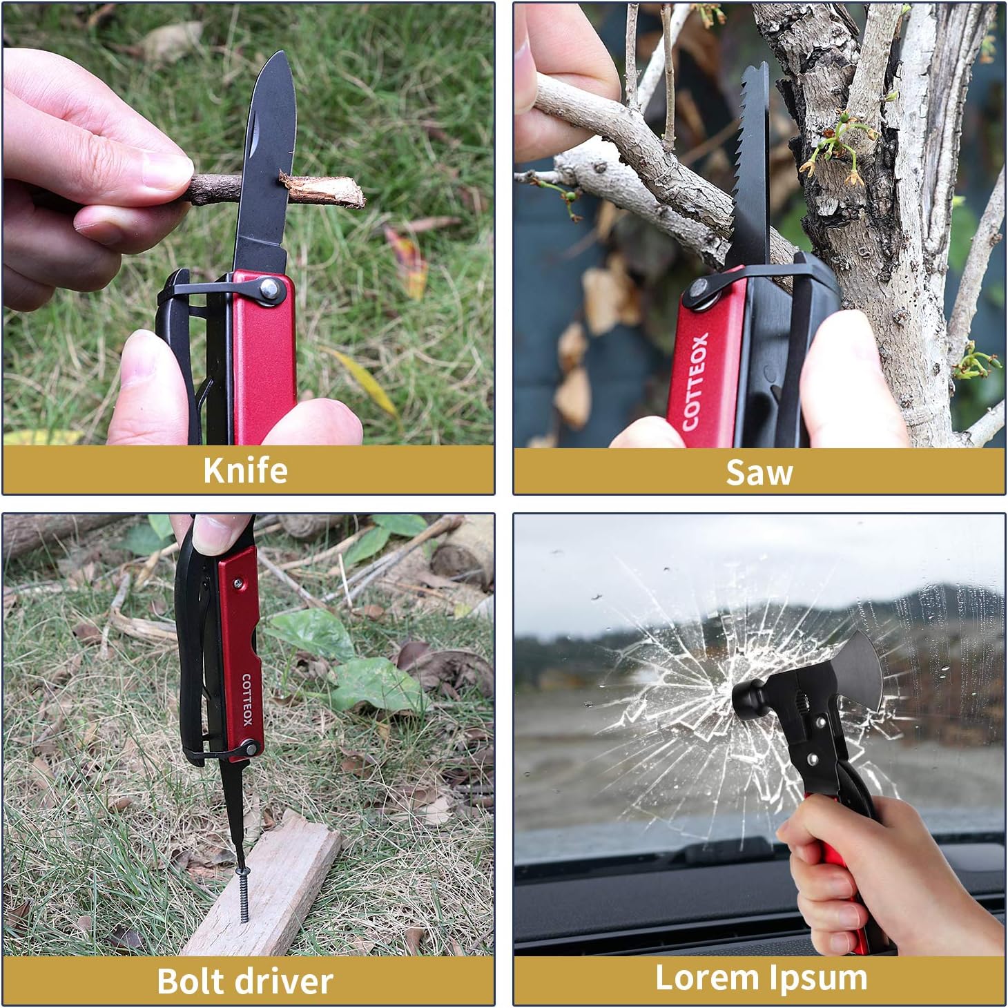 Gifts for Dad Him Men Fathers Grandpa Husband Boyfriend Women, Unique Anniversary Christmas Birthday Gift Multitools Camping Hatchet Stainless Steel