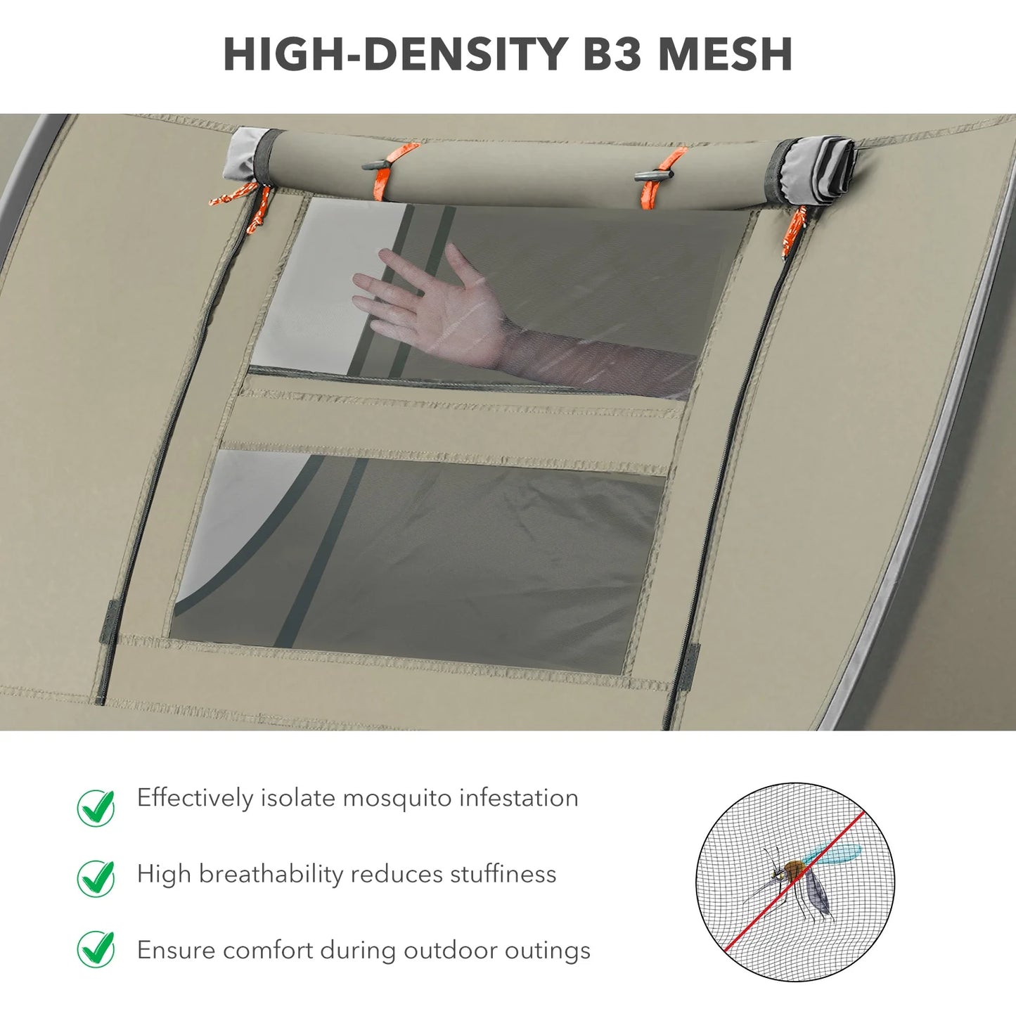 Instant Tent 4-Person Camp Tent, Auto Setup Pop up Tent, Waterproof, Huge Door & Windows, Green